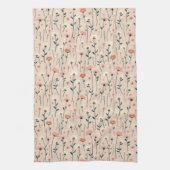 Linge De Cuisine Elégant Boho Fleur sauvage Summer Garden Blush (Vertical)