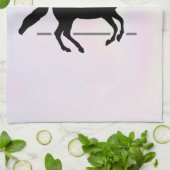 Linge De Cuisine Elégant cavalier de Dressage sur un Arrière - plan (Plié)