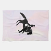 Linge De Cuisine Elégant cavalier de Dressage sur un Arrière - plan (Horizontal)