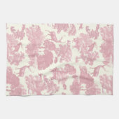 Linge De Cuisine Elégant Chic Rose Toile Cerf Boodland (Horizontal)