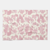 Linge De Cuisine Elégant Chic Rose Toile Cerf Boodland (Horizontal)