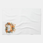 Linge De Cuisine Elégant Citrouille aquarelle Thanksgiving (Horizontal)