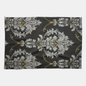 Linge De Cuisine Élégant Damas baroque (Horizontal)