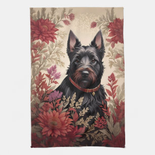 Linge De Cuisine Elégant écossais Terrier Portrait de chien