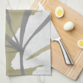 Linge De Cuisine Élégant Feuille aquarelle (Quart Plié)