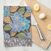 Linge De Cuisine Élégant Fleur Bleu Périwinkle Floral Classic (Quart Plié)