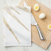 Linge De Cuisine Elegant Gold Doodles Sun Moon Mandala Design (Quart Plié)