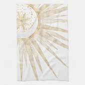 Linge De Cuisine Elegant Gold Doodles Sun Moon Mandala Design (Vertical)