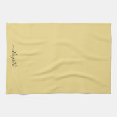 Linge De Cuisine Elegant Handwritten Script Name Black And Gold (Horizontal)