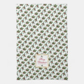 Linge De Cuisine Elegant Holly Berries Motif Noël (Vertical)