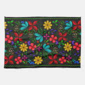 Linge De Cuisine Elegant Latin American Folk Floral (Horizontal)
