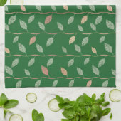 Linge De Cuisine Elegant Leaves et Vines Pattern Paper Texture | (Plié)