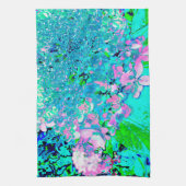 Linge De Cuisine Élégant Limelight rose et bleu Hydrangea (Vertical)
