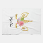 Linge De Cuisine Élégant mignon jolie parties scintillant en or flo (Horizontal)