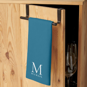 Linge De Cuisine Élégant modèle personnalisé bleu foncé tendance