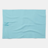 Linge De Cuisine Elegant Modern Template Monogram Egg Blue Stylish (Horizontal)