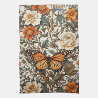 Linge De Cuisine Elegant Monarch Butterfly William Morris Inspired