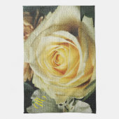 Linge De Cuisine Élégant Monogramme Floral (Vertical)
