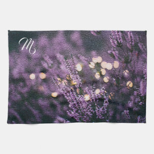 Linge De Cuisine Élégant Monogramme Floral