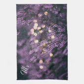 Linge De Cuisine Élégant Monogramme Floral (Vertical)