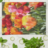 Linge De Cuisine Élégant Monogramme Floral (Plié)