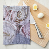 Linge De Cuisine Élégant Monogramme Floral (Quart Plié)