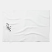 Linge De Cuisine Élégant Monogramme initial (Horizontal)