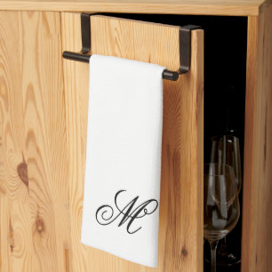 Linge De Cuisine Élégant Monogramme initial
