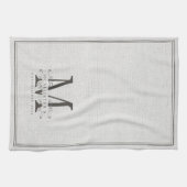 Linge De Cuisine Élégant Monogramme Linge Famille Etablissement Ann (Horizontal)