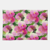 Linge De Cuisine Élégant Motif à fleurs rose et blanc Impatiens (Horizontal)