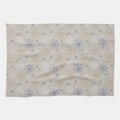 Linge De Cuisine Élégant Motif beige Snowflake (Horizontal)