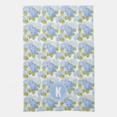 Linge De Cuisine Élégant Motif de fleurs d'hydragea bleu (Vertical)
