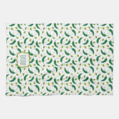 Linge De Cuisine Élégant Motif du Chili vert (Horizontal)