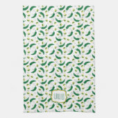 Linge De Cuisine Élégant Motif du Chili vert (Vertical)