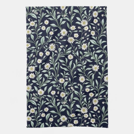 Linge De Cuisine Élégant motif floral de marguerite sur Arrière - p (Vertical)