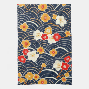 Linge De Cuisine Élégant Motif sans couture en fleur de cerisier (1