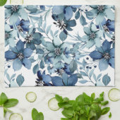 Linge De Cuisine Élégant Motif Vintage bleu chintz (Plié)