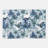 Linge De Cuisine Élégant Motif Vintage bleu chintz (Horizontal)