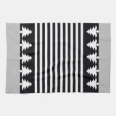 Linge De Cuisine Élégant noir et blanc (Horizontal)