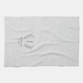 Linge De Cuisine Élégant nom de monogramme de laurier botanique rus (Horizontal)