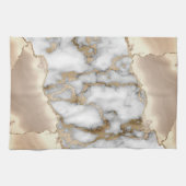 Linge De Cuisine Elégant Parties scintillant or gris marbre (Horizontal)