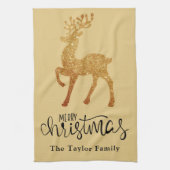 Linge De Cuisine Élégant renne de Noël (Vertical)