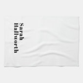 Linge De Cuisine Élégant Retro Moderne Lettrage | Noir modifiable (Horizontal)