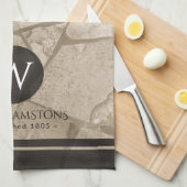 Linge De Cuisine Elégant Sepia Toned Cracked Stones (Quart Plié)