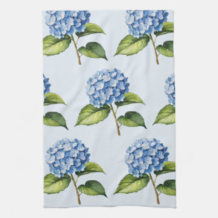 Linge De Cuisine Élégant Tendance Aquarelle Hydrangea Floral 