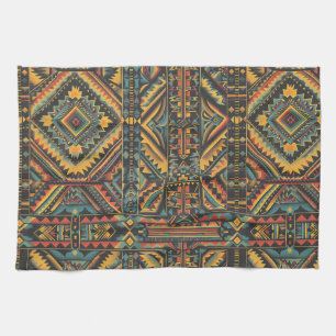 Linge De Cuisine Elégant Turquoise "Centuries-Old Geometry Elegance