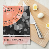 Linge De Cuisine Elégante 35ème anniversaire de Mariage de corail (Quart Plié)