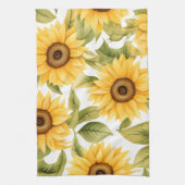 Linge De Cuisine Elégante aquarelle tournesol (Vertical)