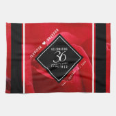 Linge De Cuisine Élégante célébration du 36e anniversaire du Mariag (Horizontal)