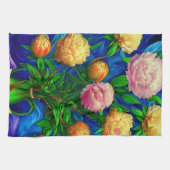 Linge De Cuisine Elégante Collection de Belle Peony (Horizontal)